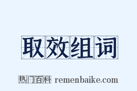 取效组词是什么意思的图片